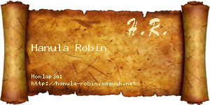 Hanula Robin névjegykártya